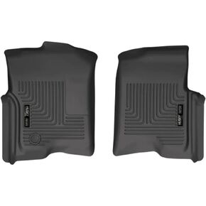 Husky Liners Weatherbeater Floor Mats | Fits 2004 - 2008 Ford F-150 All Cabs without Manual Shifter; 2006 - 2008 Lincoln Mark LT without Manual Shifter | Front Row, 2-pc Black - 13471