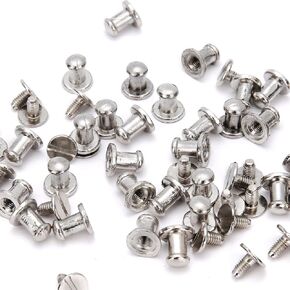 RUBYCA 30 Sets Black Gunmetal Button Spike and Studs Metal Screw-Back Leather-craft DIY 8MM X 8MM