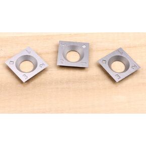14mm Carbide Inserts Cutters Knives Replacement Square Straight 14 x 14 x 2mm for ROOCBIT CNC Spoilboard Surfacing Router Bit Woodworking Spiral Helical Planer Head 3Pcs