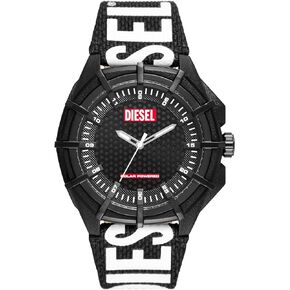 Diesel Framed Men's Sports Watch with Lightweight Nylon Case and Silicone Band