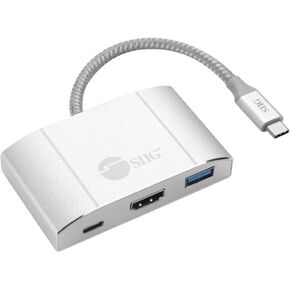 SIIG USB C Hub with PD Charging, 3 USB 3.0 Ports & Type C Power Delivery Charging Port for HP, Chromebook, MacBook and More