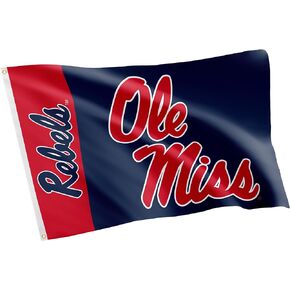 Desert Cactus University of Mississippi Flag Rebels Ole Miss U of M Flag Banners 100% Polyester Indoor Outdoor 3x5 feet Flags (Team Name)