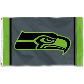 Seattle Seahawks Blackout Sideline Flag Outdoor Indoor 3x5 Foot Banner