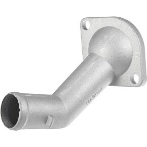 X AUTOHAUX 06A121121F Metal Thermostat Housing Engine Coolant Water Outlet Mount for Volkswagen Jetta 1999-2011 for Volkswagen Jetta 2014-2017 Silver Tone