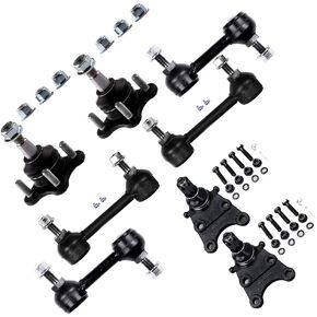 SCITOO 8pcs Suspension Kit Front Sway Bar End Link Rear Sway Bar End Link Front Lower Ball Joint Front Upper Ball Joint Replacement For 2004-2012 For Chevy Colorado 2004-2012 For GMC Canyon