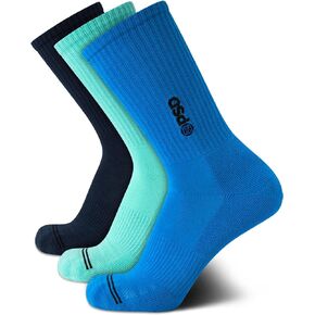 PSD Men's Athletic Socks - 3 Pack Cushion Crew Cut Socks