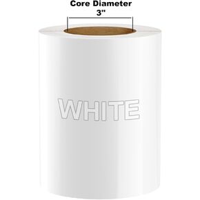 Premium Vinyl Label Tape, White, 7" x 150' on 3" Core for DuraLabel 9000, LabelTac 9, SafetyPro 9G, VnM 8 and Viscom ProMax 9