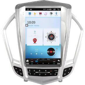 Car Radio Stereo for Cadillac SRX 2009-2012 Radio Replacement Android Auto Car Play GPS Navigation Vertical Screen Tesla Style with DSP in Dash Headunit Multimedia Player Car Radio Audio