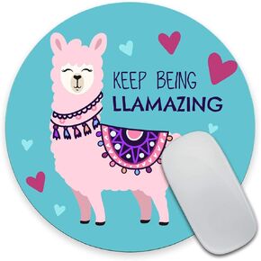 Round Mouse Pad Cute Baby Hedgehog Animal Mousepad Cubicle Decor Office Desk Accessories Office Supplies Desk Decor 7.9 x 7.9 x 0.12 Inch