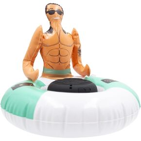 NPW Drinking Buddies DJ Floating Bluetooth Speaker with Pool Hunk - Waterproof IPX7 Fully Submersible Speaker, Sound for Pool Party, Bachelorette, Girls Night (Feat. DJ Pool Hunk Chad)
