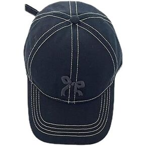 Cute Bow Embroidered Checkered Hat Women's Sunshade Hat Baseball Hat Retro Golf Hat Running Hat Caps Baseball Cap