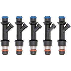 5pcs Replace 12589465 Fuel Injector Compatible for Chevy: for Colorado 2004-2007 2.8L 2.9L I4 / 3.5L 3.7L I5, for Trailblazer 2005-2007 4.2L I6, for Buick Rainier 2005-2007 4.2L I6