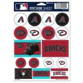 Wincraft MLB Arizona Diamondbacks Vinyl Sticker Sheet, 5" x 7"