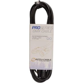 Accu Cable, PRO Series DMX Stage Light Cable, 3 Pin Connection AC3PDMX25PRO (25 FT)