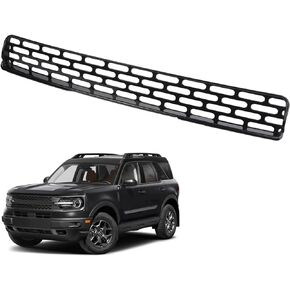 بطانة شبكية من Linskip متوافقة مع Ford Bronco Sport 2021 2022 2023 2024، غطاء حماية للشبكة الأمامية لملحقات Bronco Sport الخارجية (أسود)