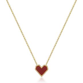 Pendant Necklace for Women Gold Jewelry Plated 18k Gold Vintage Dainty Elegant Trendy Gifts for Wife Girlfriend Fashion Trendy Nice Plated Sterling Silver Heart Dainty Wedding, Medium