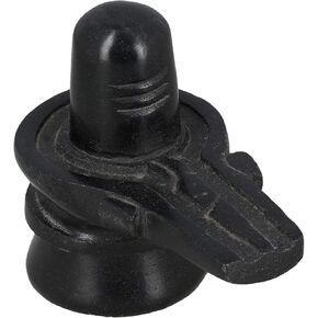 IndianStore4All 100% رخام أسود نادر نقي Shiva Lingam 2 بوصة تقريبًا in Kuwait