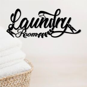 Metal Laundry Room Sign, Laundry Room Decor, Laundry Wall Decor 12" x 4.7", Ideal Gifts for Housewarming and Holiday