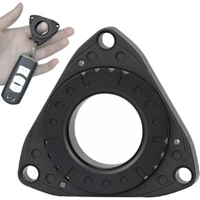 FREELOVE Rotary Engine Keychain Spinner Fidget Ring Toy, Metal Key Flipping Toy for Car Keys Karambit for Adults Teens, Big Bearing Mechanical Sound Kinetic EDC, Autism Sensory ADHD Anxiety, Black