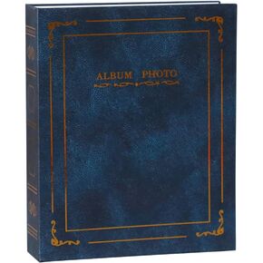 ألبوم صور Zayookey Vintage مقاس 4x6 يحمل 100 صورة صغيرة لكتاب الصور التذكارية وألبومات رف الكتب لحفلات الزفاف العائلية (أحمر)