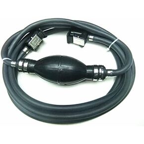 Boat Motor Fuel Line Hose with connector and Primer Assy 6Y2-24306-55-00 6Y2-24306-56-00 for Yamaha Outboard Motors, 6mm/1/4in Pipe, 3m length