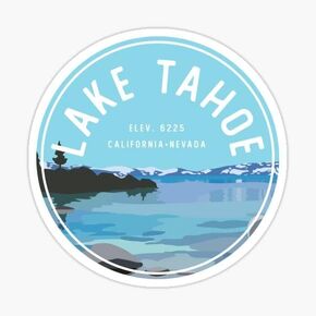STICKY DUDE | Lake Tahoe Nevada Sticker | Yeti Cup Vinyl Waterproof Decal Car Laptop Wall Window Bumper 5"