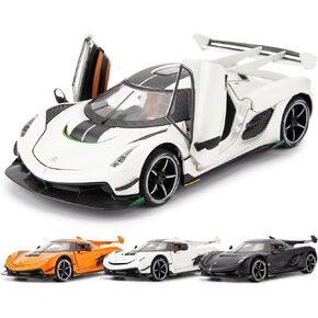 BDTCTK Compatible for 1:24 Koenigsegg Jesko Car Model, Diecast Collectible Pull Back Model Car with Sound and Light, Toy Gift Vehicles for Adults Kids Boys Girls