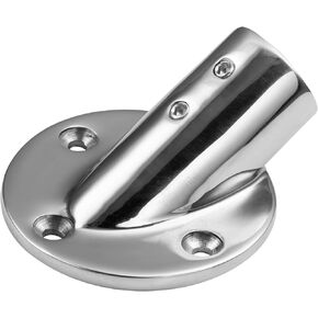 Boat Hand Rail Fitting, Heavy Duty Stainless Steel Boat Hand Rail Base, 30/45/60/90 Degree 7/8"/1" Round/Rectangular Base, Marine Yacht Boat Railing Hardware