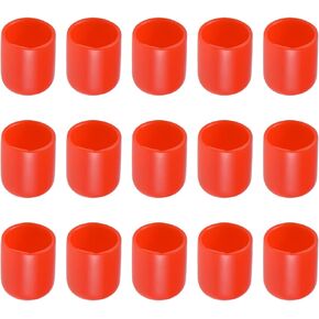 Screw Thread Protector Cover Rubber End Caps, [for Screw, Bolt] - 9/16" ID/Red/20 Pcs