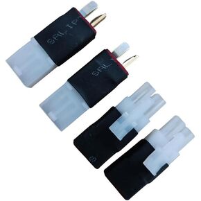 2 Pairs Compatible with Tamiya to T-Plug Connector Male Female Adapter for RC FPV Drone Car Truck Lipo NiMH Battery Charger ESC