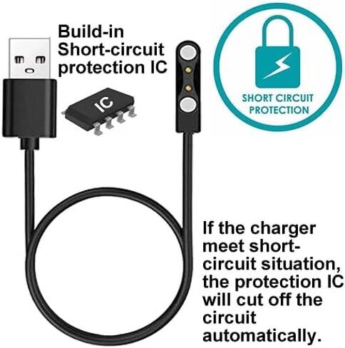 Smart Watch Cables Compatible with Butele H69 0.96" Smartwatch, 2-Pack in Saudi Arabia