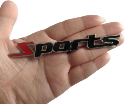 WEERSHUN 2X Sports Emblem 3D Emblem Decal Sticker Car Decoration, Suitable for Most Trucks, SUVs, Pickups (Black Red), QV01 in Saudi Arabia