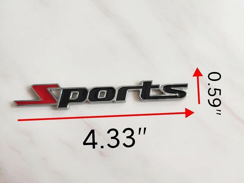 WEERSHUN 2X Sports Emblem 3D Emblem Decal Sticker Car Decoration, Suitable for Most Trucks, SUVs, Pickups (Black Red), QV01 in Saudi Arabia