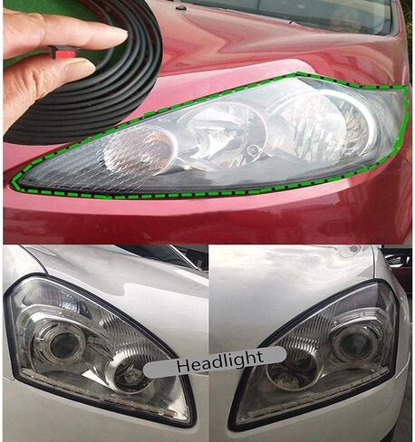 5M/16.5Ft Universal Self Adhesive Auto Rubber Weather Draft Seal Strip, Car Windshield Edge Moulding Sealing Strip Soundproof T-Type Rubber Edge Protector Trim, Black, 6 * 10mm in Saudi Arabia