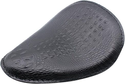 مقعد منفرد من الجلد للدراجات النارية مع مجموعة دعامات لوحة قاعدة زنبركية متوافقة مع Harley Honda Yamaha Kawasaki سوزوكي Sportster Bobber Chopper مخصص (أسود) in Kuwait