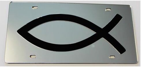 Inspirational Christian Fish License Plate Car Tag in Saudi Arabia