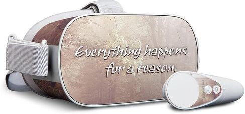 MightySkins Skin Compatible with Oculus Go Mobile VR - Be Happy | Protective, Durable, and Unique Vinyl Decal wrap Cover | Easy to Apply, Remove, and Change Styles | Made in The USA in Saudi Arabia