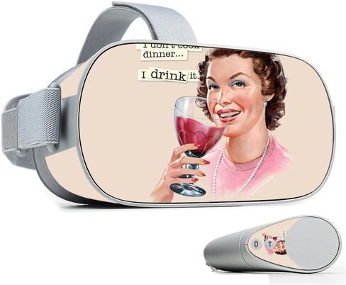 MightySkins Skin Compatible with Oculus Go Mobile VR - Be Happy | Protective, Durable, and Unique Vinyl Decal wrap Cover | Easy to Apply, Remove, and Change Styles | Made in The USA in Saudi Arabia