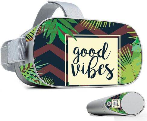 MightySkins Skin Compatible with Oculus Go Mobile VR - Be Happy | Protective, Durable, and Unique Vinyl Decal wrap Cover | Easy to Apply, Remove, and Change Styles | Made in The USA in Saudi Arabia