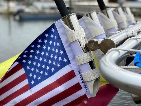 American Flag by Fly-a-Flag, Designed to attach to Rod Holders, Rocket Launcher, or any Vertical Pole or Post in Saudi Arabia