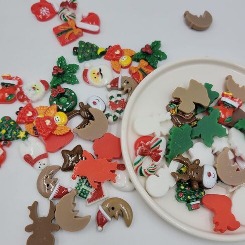 Resin Flatback Embellishments FAYADA 60Pcs Cute Slime Charms Mixed Set Resin Flatback Making Supplies for DIY Craft Making and Ornament Scrapbooking Beads Assorted Fruit Ornament in Saudi Arabia