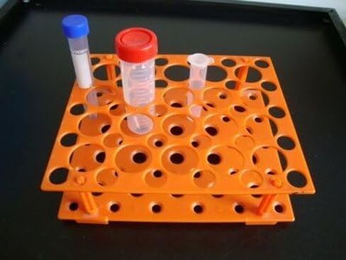 Orange Plastic Test Tube Rack for 10ML/15ML/50ML Conical Test Tubes,50 Sockets in Saudi Arabia