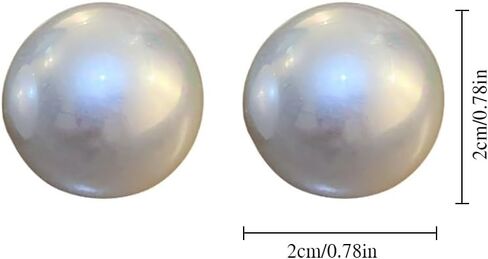 Large Pearl Geometric Earrings Silver Simple Stud Bohemian Statement Earrings for Women Girls Wedding Daily Party in Kuwait