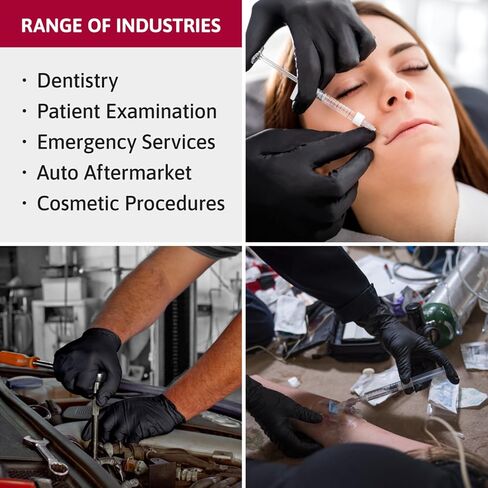 MICROFLEX MidKnight MK-296 Disposable Nitrile Gloves for Mechanics, Auto, Cleaning, Tattoos in Saudi Arabia