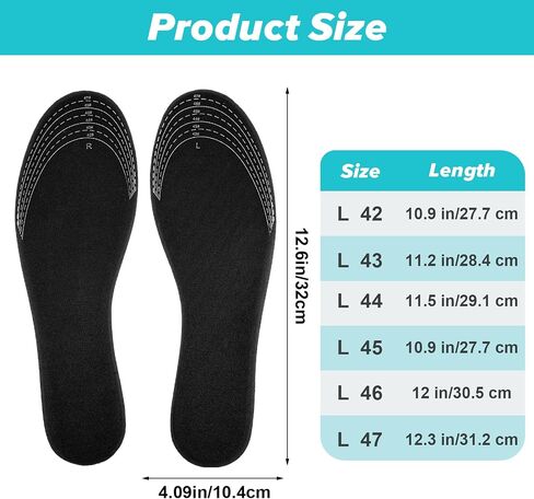 Memory Foam Shoe Insoles, Breathable Comfort Inserts Replacement Sneaker Inserts Shock Absorption Insoles for Men Women Sports Shoes Boots Foot Pain Relief (S) in Saudi Arabia