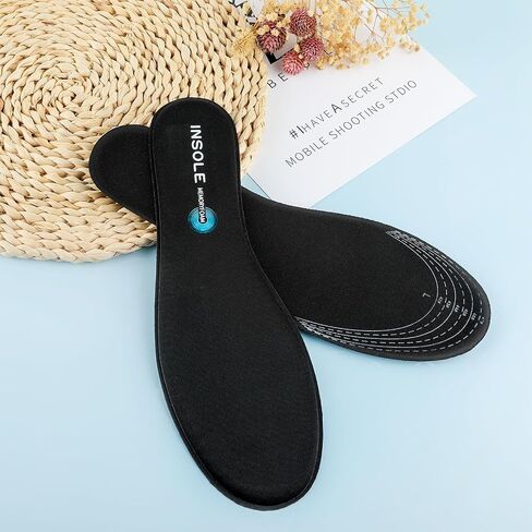 Memory Foam Shoe Insoles, Breathable Comfort Inserts Replacement Sneaker Inserts Shock Absorption Insoles for Men Women Sports Shoes Boots Foot Pain Relief (S) in Saudi Arabia