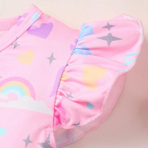 Baby Girls Dress Unicorn Casual Flutter Sleeve Swing Sundress Birthday Party Summer Playwear Dresses 1-8 Years Old in Kuwait