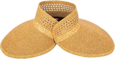 Women's Wide Brim Roll Up Visor, Toast in Saudi Arabia