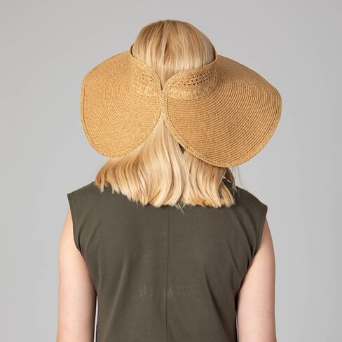 Women's Wide Brim Roll Up Visor, Toast in Saudi Arabia