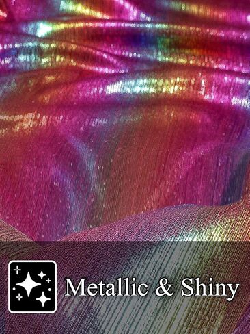 Lars Amadeus Metallic Pants for Men's Sparkle Rainbow Sweatpants Disco Holographic Pants in Saudi Arabia